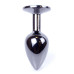 Анальная пробка Boss Series - Jewellery Dark Silver PLUG Black S