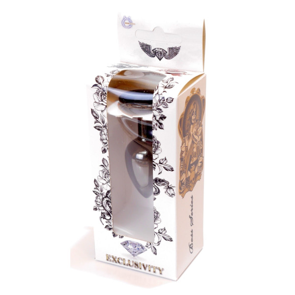 Анальная пробка Boss Series - Jewellery Dark Silver PLUG Black S