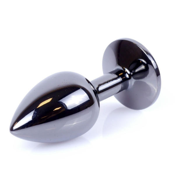 Анальная пробка Boss Series - Jewellery Dark Silver PLUG Black S