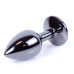 Анальная пробка Boss Series - Jewellery Dark Silver PLUG Black S