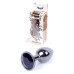 Анальная пробка Boss Series - Jewellery Dark Silver PLUG Black S