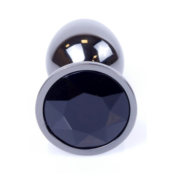Анальная пробка Boss Series - Jewellery Dark Silver PLUG Black S