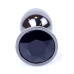 Анальная пробка Boss Series - Jewellery Dark Silver PLUG Black S
