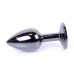 Анальная пробка Boss Series - Jewellery Dark Silver PLUG Black S