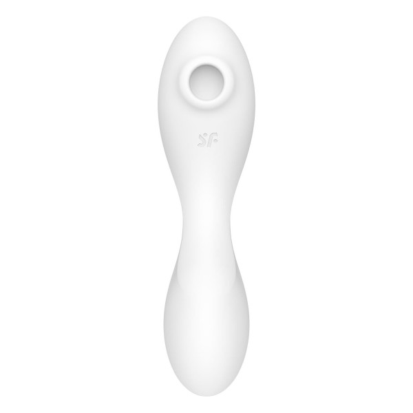 Вакуумный смарт-стимулятор с вибрацией Satisfyer Curvy Trinity 5 (White), управление со смартфона