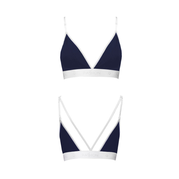 Спортивный топ с двойными бретелями Passion PS007 TOP navy blue, размер S