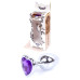 Анальная пробка Boss Series - Jewellery Silver Heart PLUG Purple S