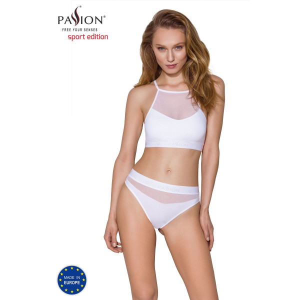 Трусики с прозрачной вставкой Passion PS006 PANTIES white, размер S