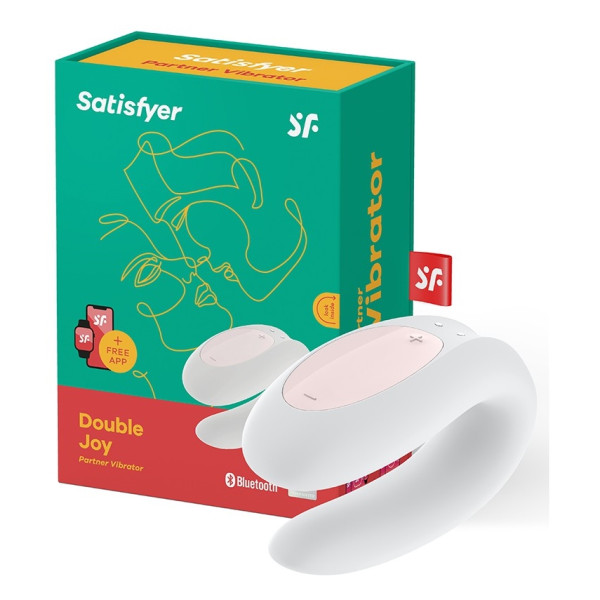 Вибромассажер для пар Double Joy Partner Vibrator White