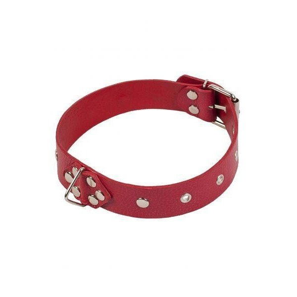 Ошейник Leather Restraints Collar, red