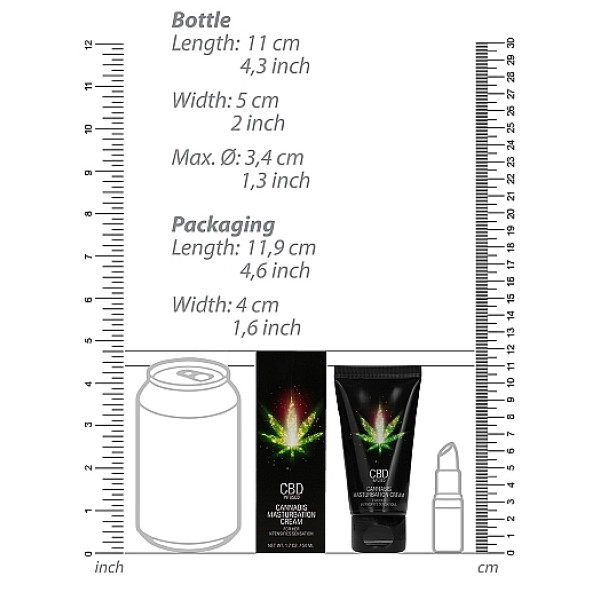 Стимулирующий крем для женщин Shots - CBD Cannabis Masturbation Cream For Her, 50 ml