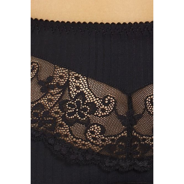 Комплект белья ZOJA SET black 6XL/7XL: лиф, широкий пояс для чулок, стринги