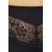 Комплект белья ZOJA SET black 6XL/7XL: лиф, широкий пояс для чулок, стринги