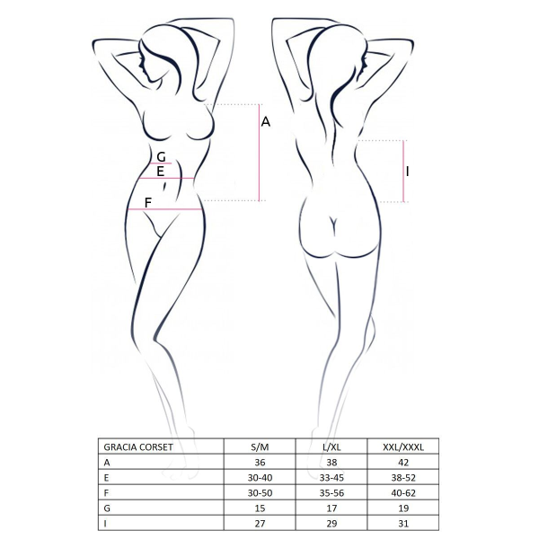 Корсет с пажами GRACIA CORSET black L/XL трусики