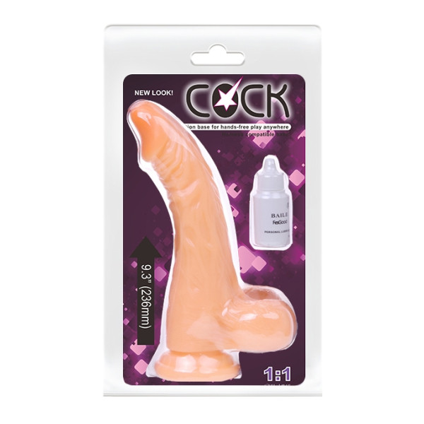 Вибратор на присоске BAILE - COCK, 23.6 cм