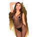 Бодистокинг с узором в виде крыльев и бабочки Penthouse - Wild catch black размер S/L