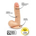 Силиконовый фаллоимитатор на присоске Brazzers, 15*4,5 см