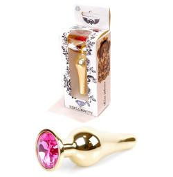 Анальная пробка Boss Series - Jewellery Gold BUTT PLUG Pink