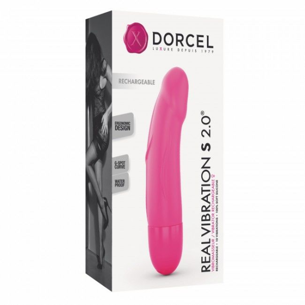 Вибратор Dorcel Real Vibration S Magenta 2.0, диам 3,7см для точки G