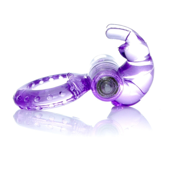 Эрекционное вибро кольцо BOSS Rabbit Vibro Cock Ring Purple
