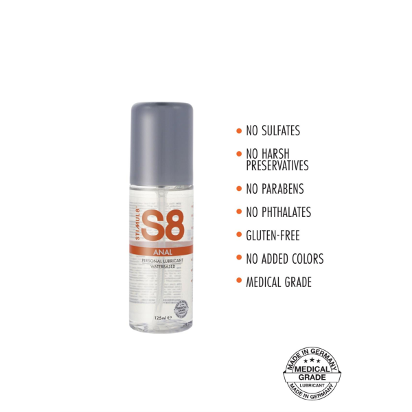 Анальный лубрикант Stimul8 water based Anal Lube, 125 мл