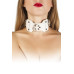 Ошейник VIP Leather Collar, white