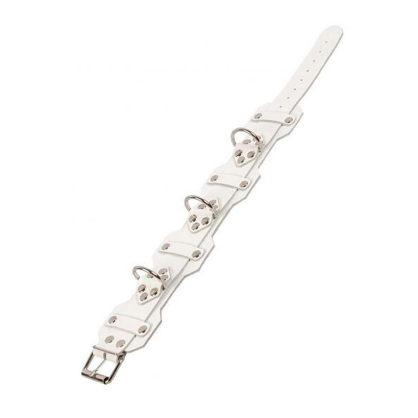 Ошейник VIP Leather Collar, white