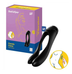 Универсальный вибростимулятор Satisfyer Candy Cane Finger Black