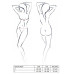 Ажурное боди AZALIA BODY black, размер L/XL