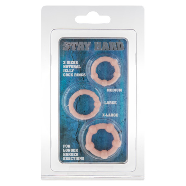 Набор из 3 шт эрекционных колец STAY HARD - Three Rings Skin