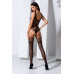 Ажурный бодистокинг с имитацией чулок Passion BS074 black