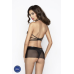 Прозрачная сорочка с открытой спиной MARESOL CHEMISE black XXL/XXXL - трусики