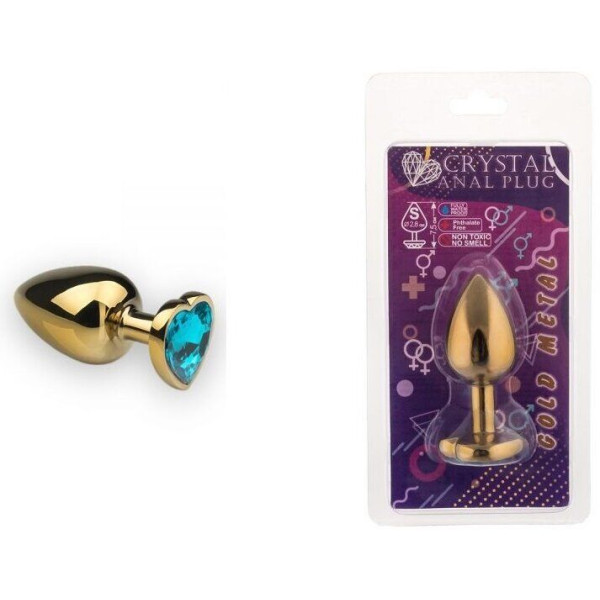 Анальная пробка, Gold Heart Topaz, S