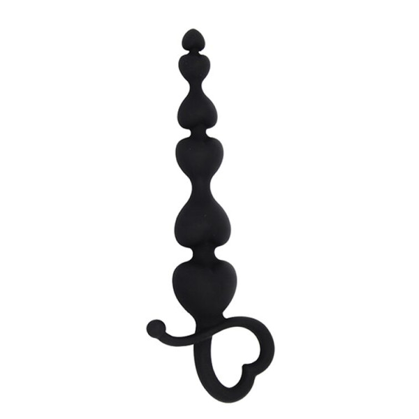 Анальные бусы MAI Attraction Toys №79 Black, длина 18 см, диаметр 3,1 см