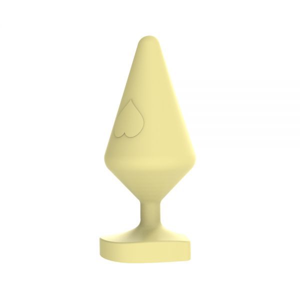 Анальный плаг CHISA Large Luv Heart Plug, Yellow