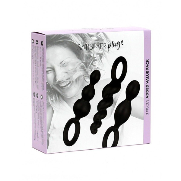 Набор анальных игрушек Satisfyer Plugs black, 3 шт