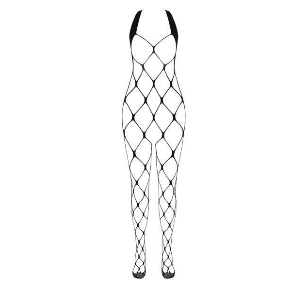 Бодистокинг в очень крупную сетку Passion BS091 black, с доступом