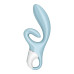 Вибратор-кролик Satisfyer Touch Me Blue, двойной отросток, 3 мощных мотора
