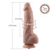 Гибкий фаллоимитатор для секс-машин Hismith 9.25? Silicone Dildo, система KlicLok