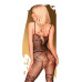 Бодистокинг с чулками и геометрическим рисунком Penthouse - Firecracker Black размер S/L