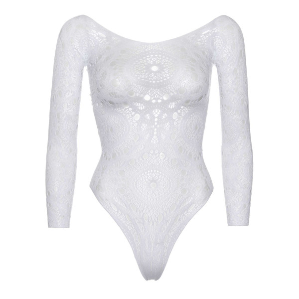 Боди Leg Avenue Snap crotch thong back teddy White S/M