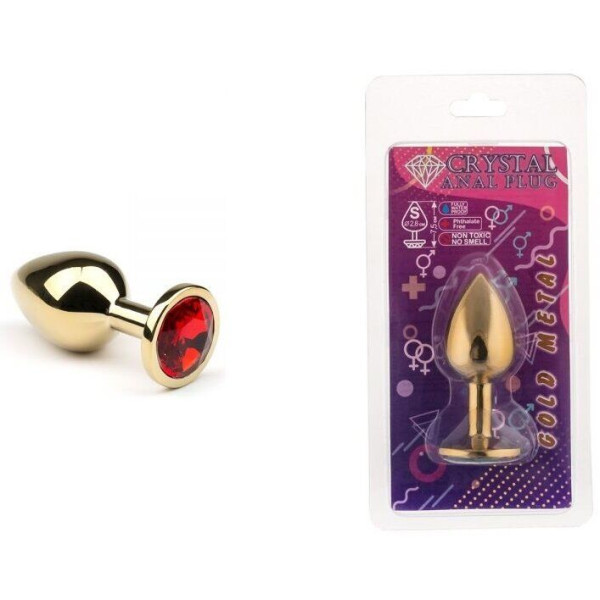 Анальная пробка, Gold Ruby, S