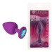 Силиконовая анальная пробка с кристаллом Purple Silicone Topaz, размер S