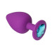 Силиконовая анальная пробка с кристаллом Purple Silicone Topaz, размер S