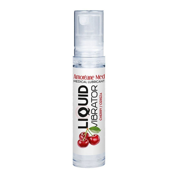 Лубрикант с эффектом вибрации Amoreane Med Liquid Vibrator Cherry, 10 мл