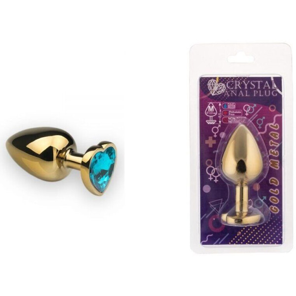 Анальная пробка, Gold Heart Topaz, M