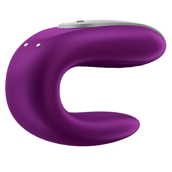 Смарт-вибратор для пар Satisfyer Double Fun (Violet), управление через пульт и смартфон