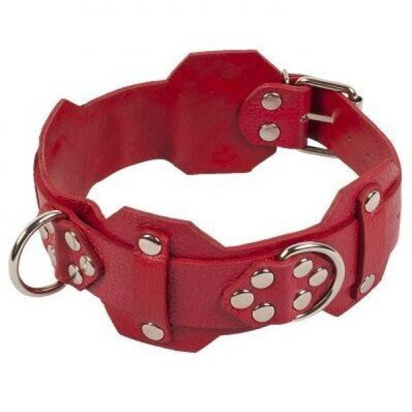Ошейник VIP Leather Collar, Red