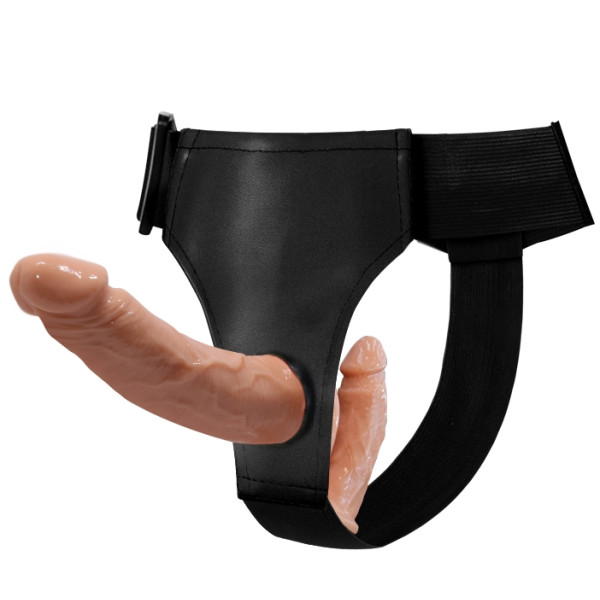 Страпон с двумя насадками BAILE - DOUBLE DILDOS Strap On