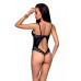 Боди из эко-кожи и кружева Loona Body black L/XL - Passion